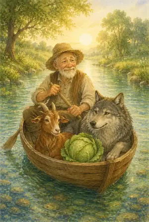 La chèvre, le loup et le chou